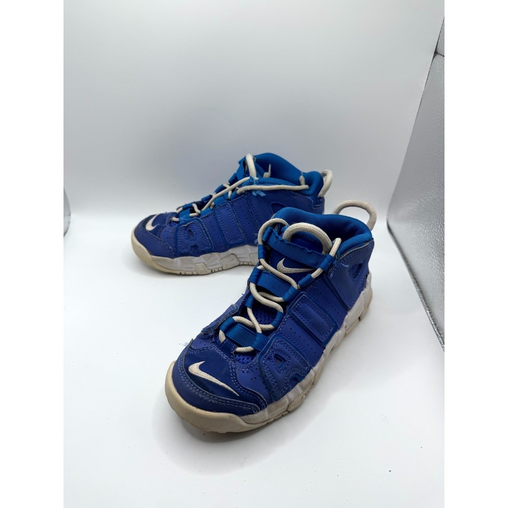 Nike Air More Uptempo PS DM1026-400 Kids 13 Sneaker Medium Blue Leather Shoes